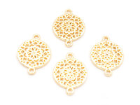 Verbinder Mandala in light goldfarben 4er Set