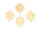 Verbinder Mandala in light goldfarben 4er Set