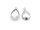 Fassungen als Tropfen aus 304 Edelstahl  für 14 x10mm Cabochons 4er Set