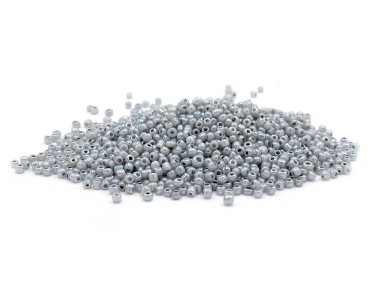 Rocailles Perlen in grau 3mm 40g