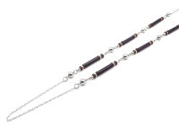 Gliederkette mit Perlenelementen in violett