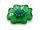 Brosche mit Blume in grün und blau 1 Stück