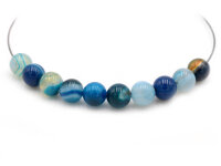 Achatperlen in blau 6 mm 10 Stück