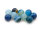 Achatperlen in blau 6 mm 10 Stück
