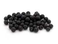 Lavasteinperlen in schwarz 4 mm 30 Stück