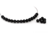 Lavasteinperlen in schwarz 4 mm 30 Stück