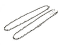 fertige kurze Kugelketten in platinfarben 36 cm 2 Stück
