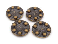 Schmuckelement aus Metall in antik bronzefarben 28mm 4...