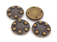 Schmuckelement aus Metall in antik bronzefarben 28mm 4...