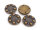 Schmuckelement aus Metall in antik bronzefarben 28mm 4 Stück