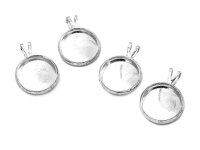 schlichte Fassungen aus Messing für 12 mm Cabochons...