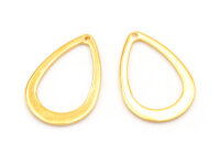 Anhänger als Tropfen in Goldfarben aus Edelstahl 2...