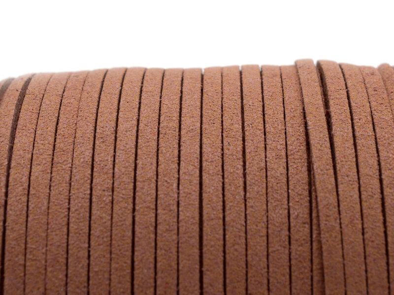 Band aus Wildlederimitat in hellbraun 3mm breit 4m