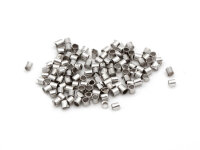 Quetschperlen aus Messing in platinfarben 1,5mm 200...