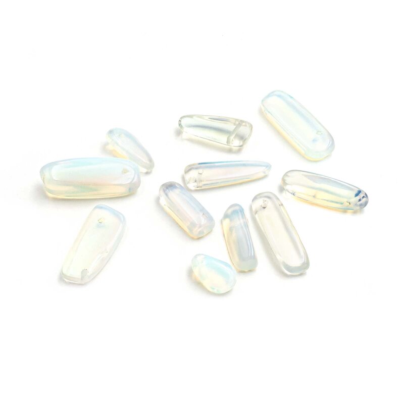 Nuggets als Perlen aus Opalite in weiß 15g