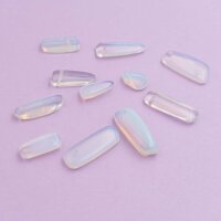 Nuggets als Perlen aus Opalite in weiß 15g