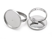 Ringrohlinge aus 304 Edelstahl in platinfarben für...