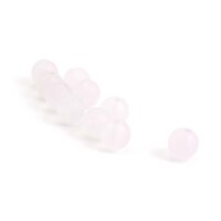 Perlen aus gefrostetem Rosenquarz 6mm 10 Stück