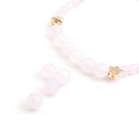 Perlen aus gefrostetem Rosenquarz 6mm 10 Stück