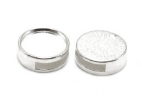 Schiebeperle für 11 mm Cabochons silberfarben 4...
