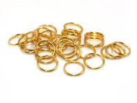 Biegeringe aus 304 Edelstahl mit 18K Goldbeschichtung, 8...