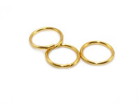 Biegeringe aus 304 Edelstahl mit 18K Goldbeschichtung, 8...