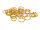 Biegeringe aus 304 Edelstahl mit 18K Goldbeschichtung, 8 mm, 20 Stück
