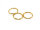 Biegeringe aus 304 Edelstahl mit 18K Goldbeschichtung, 8 mm, 20 Stück