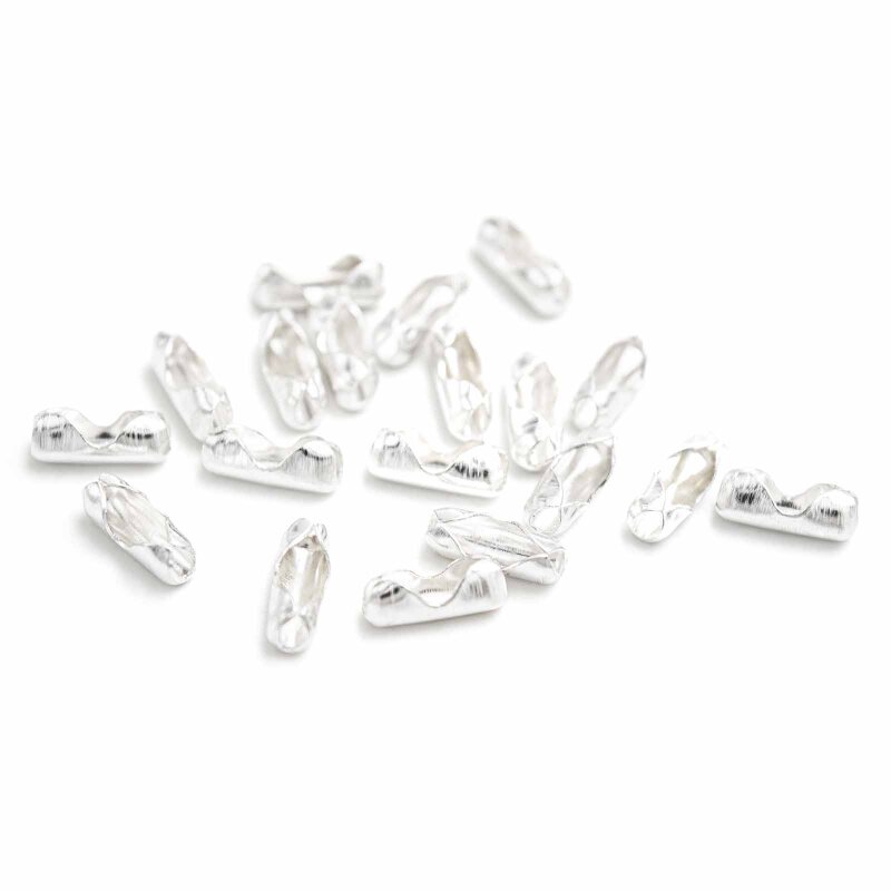 Verschlüsse für 2,4mm Kugelketten in silberfarben 20 Stück