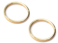 Ringe als Verbinder 18K Gold Beschichtung 15 mm 2 Stück