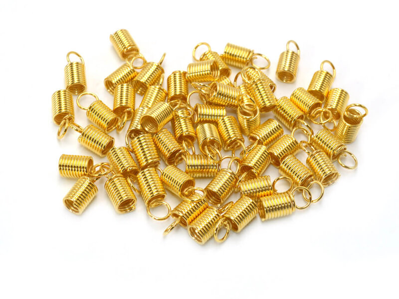 Endkappen für 3,5 mm Bänder in goldfarben 40 Stück