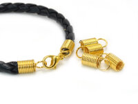 Endkappen für 3,5 mm Bänder in goldfarben 40...
