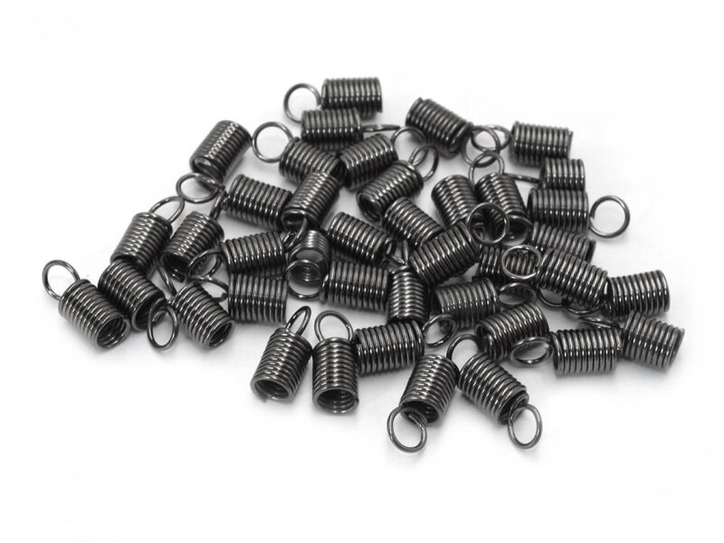 Endkappen für 3,5 mm Bänder in gunmetal 40 Stück