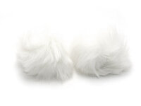 Anhänger als Bommel aus Angora in weiß 2...
