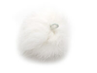 Anhänger als Bommel aus Angora in weiß 2...