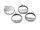 Fassung aus Edelstahl in platinfarben 12 mm im 4er Set