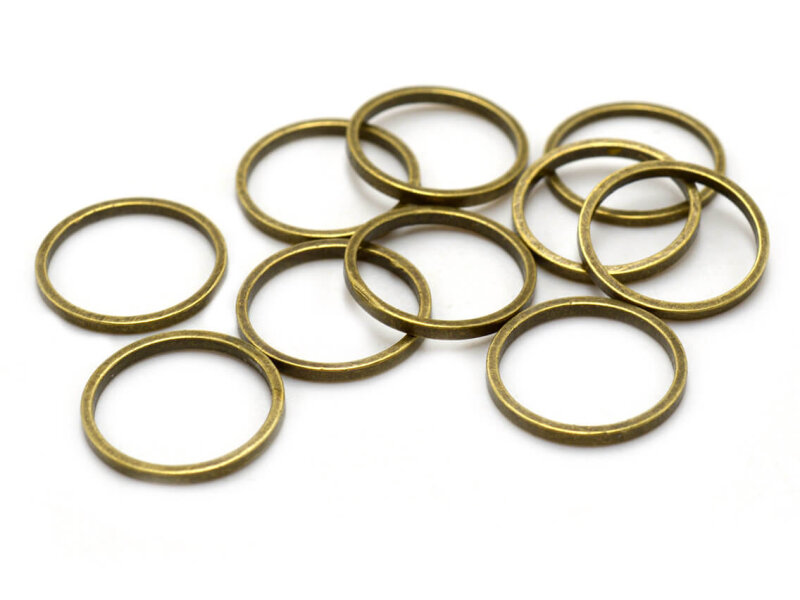 schlichte Verbinder in antik bronzefarben 12 mm 10 Stück