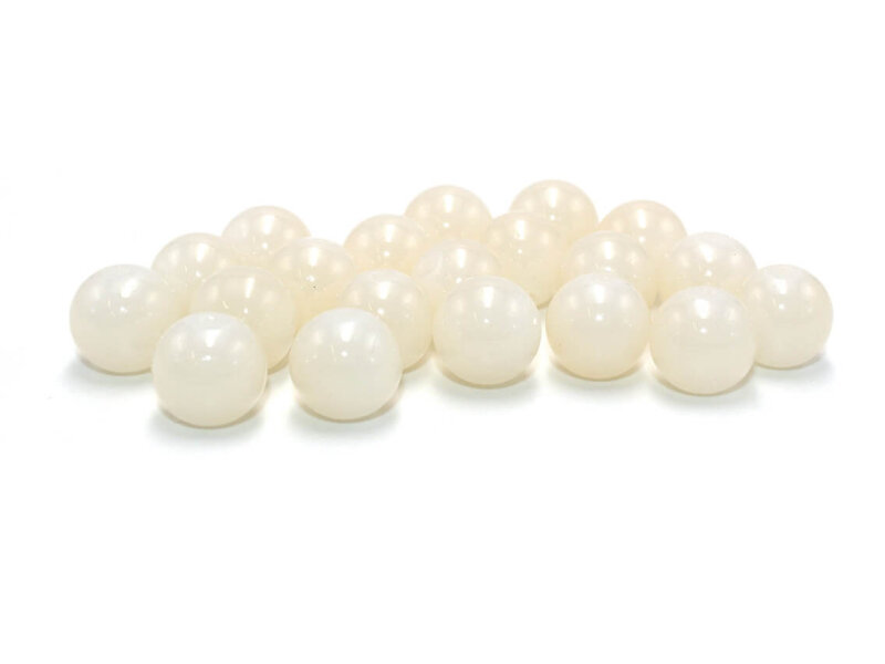 Perlen in Jadeoptik cremefarben 10mm 20 Stück