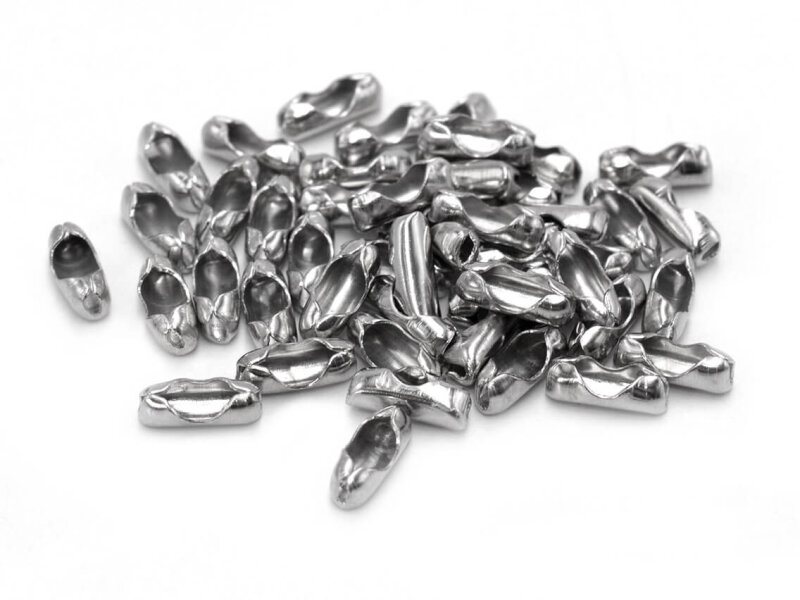 Verschlüsse für 2,4mm Kugelketten in platinfarben 30er Set