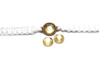 Glasschliffcabochons in gelb 8 mm 8 Stück