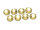 Glasschliffcabochons in gelb 8 mm 8 Stück