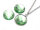 Glasschliffcabochons in grün 18 mm 4 Stück