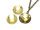 Glasschliffcabochons in gelb 16 mm 4 Stück