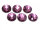 Glasschliffcabochons in flieder 14 mm 6 Stück