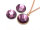 Glasschliffcabochons in flieder 14 mm 6 Stück