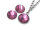 Glasschliffcabochons in flieder 12 mm 6 Stück