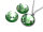 Glasschliffcabochons in grün 20 mm 4 Stück