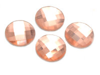 Glasschliffcabochon in lachsfarben 18 mm 4 Stück