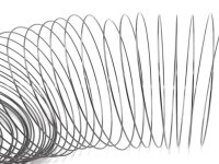 Memory Wire, Spiralarmband in gunmetal 0,6 mm 20 Windungen