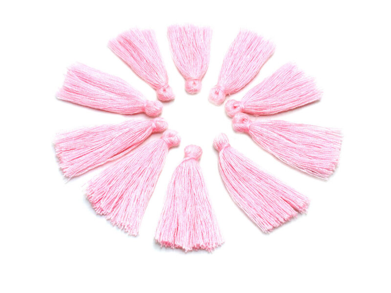 Quasten in rosa 10 Stück